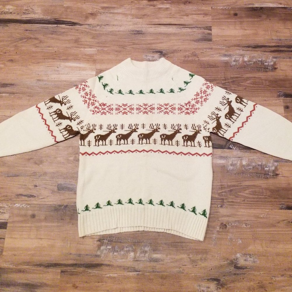 Mens Light Camel Kingsport Christmas Sweater - VINTAGE